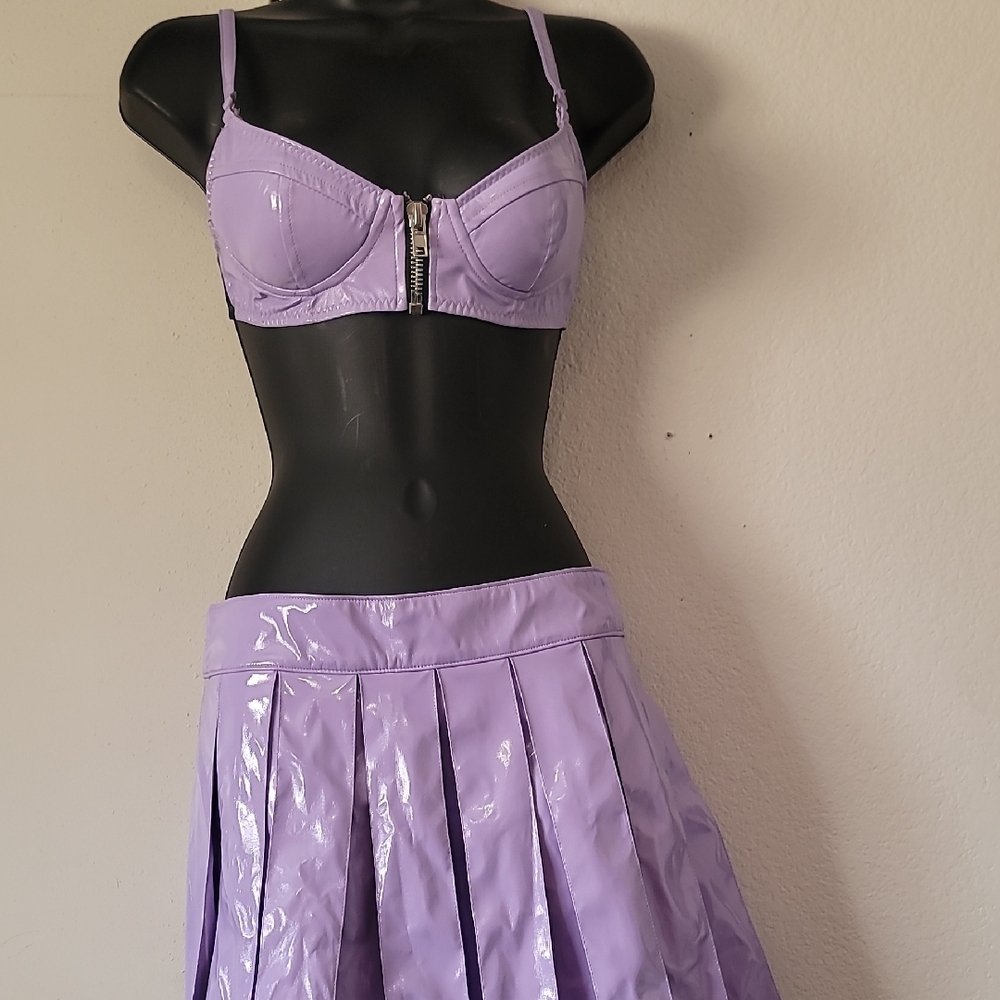 Lavender Pleated Skirt